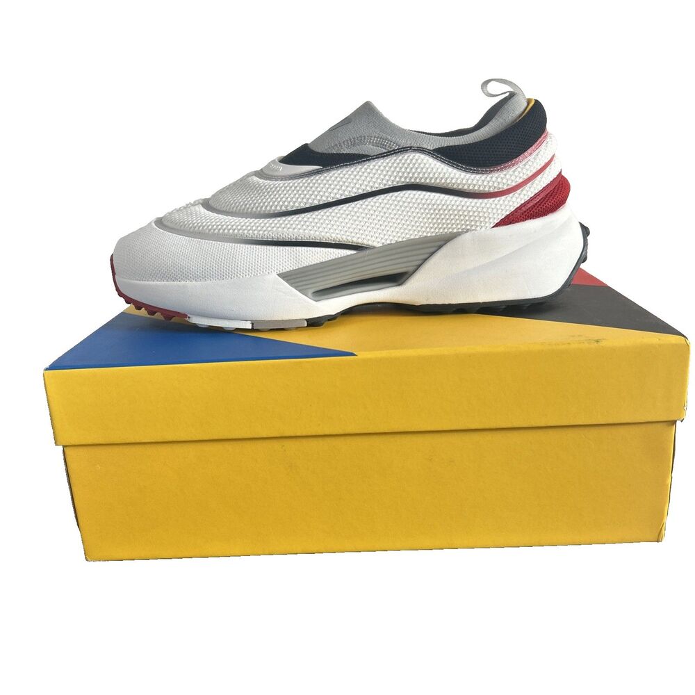 RichFresh Jetpack Casual Men Shoe Lotus Racer White Slip On Luxury Sneaker Sz 11
